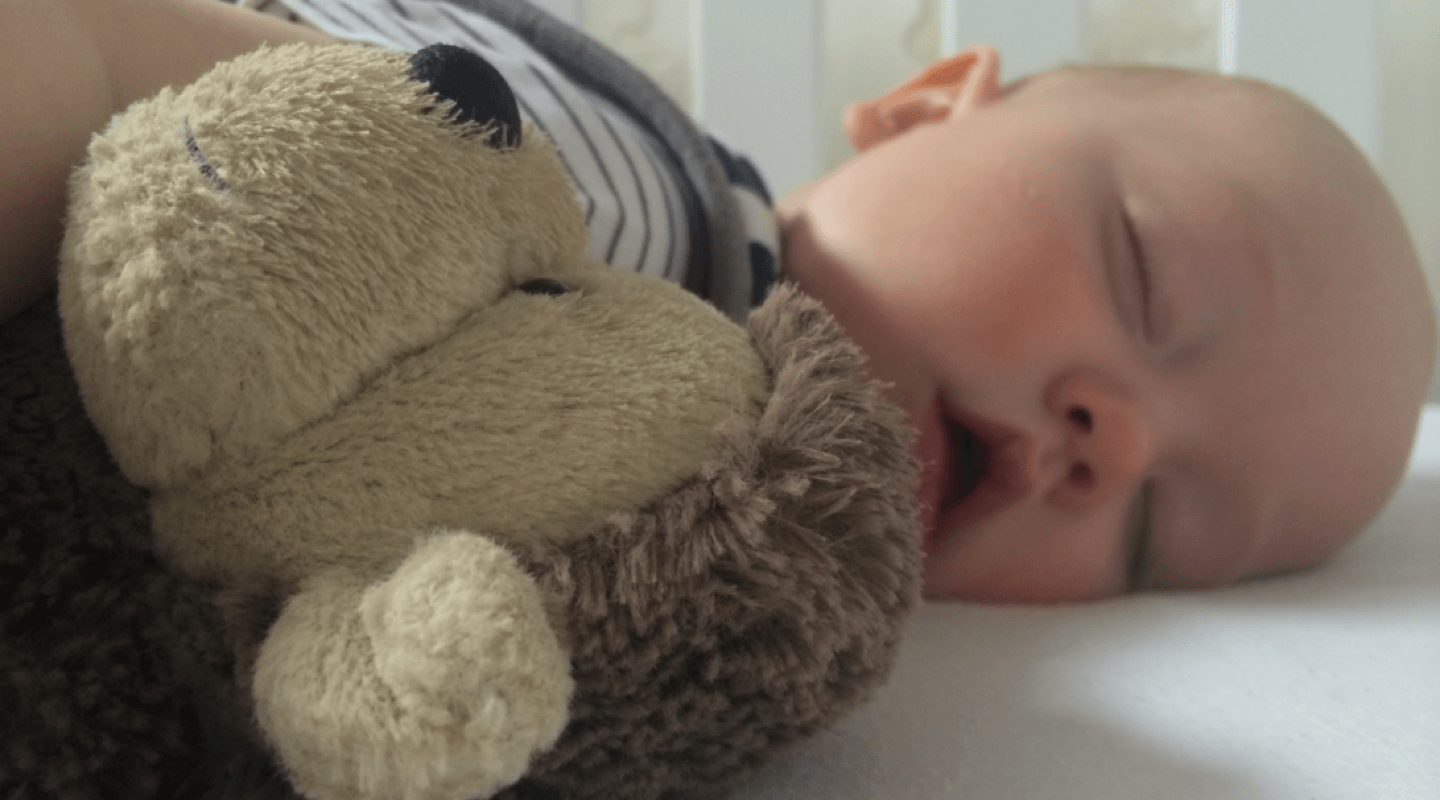 A baby getting a good night's sleep